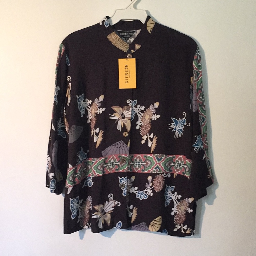 Citron Blouse 100 % Rayon size S M XL